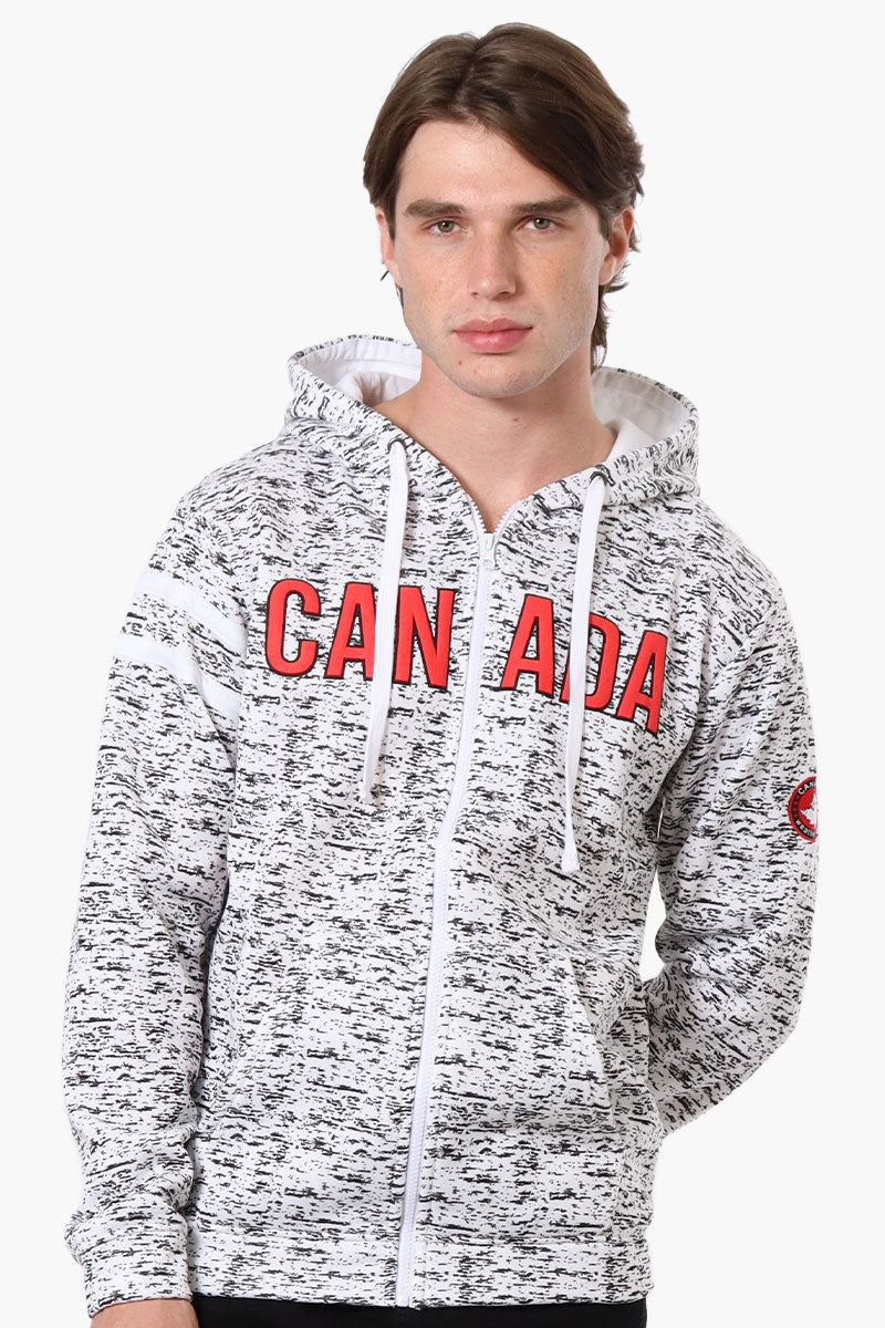 Canada Weather Gear Sleeve Stripe Zip Up Hoodie - White - Mens Hoodies & Sweatshirts - International Clothiers