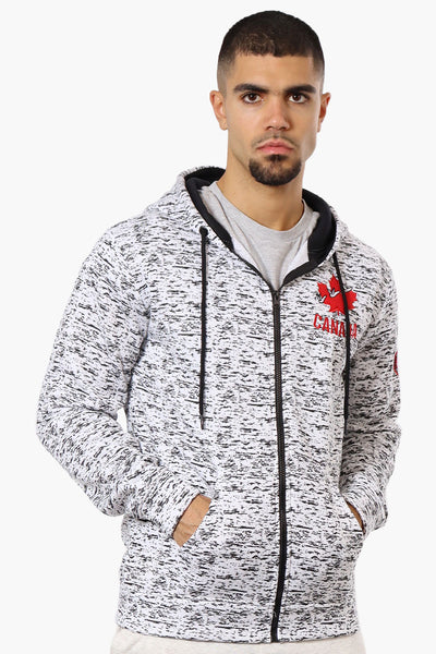 Canada Weather Gear Chest Logo Zip Up Hoodie - White - Mens Hoodies & Sweatshirts - International Clothiers