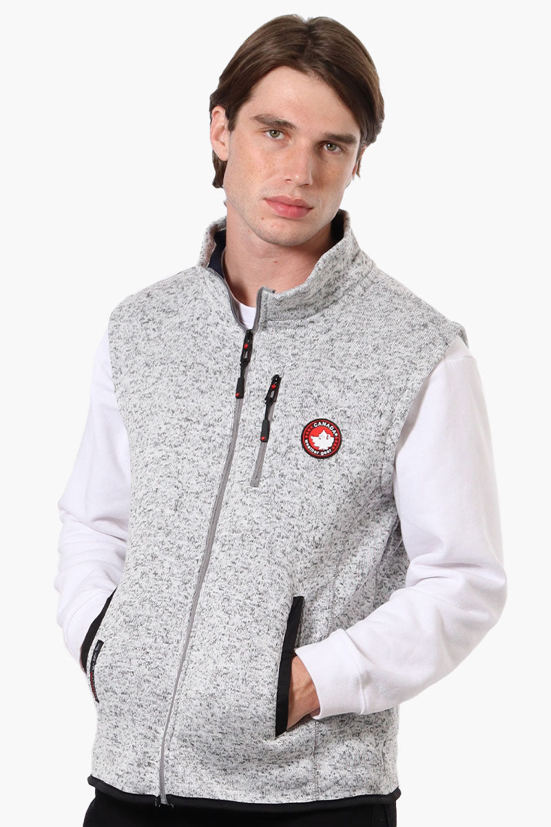 Canada Weather Gear Full Zip Fleece Vest - Grey - Mens Vests - International Clothiers