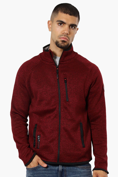 Canada Weather Gear Fleece Full Zip Lightweight Jacket - Burgundy - Mens Lightweight Jackets - International Clothiers