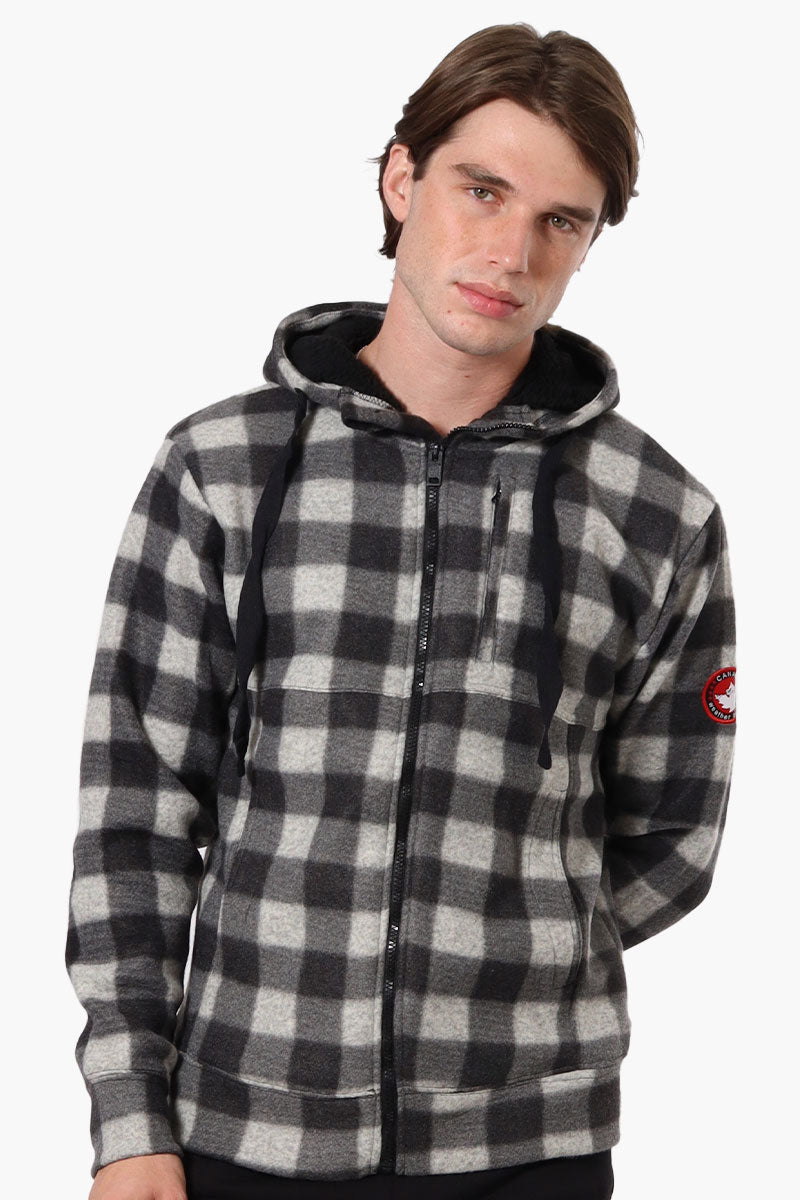 Canada Weather Gear Plaid Fleece Lined Lightweight Jacket - Black - Mens Lightweight Jackets - International Clothiers