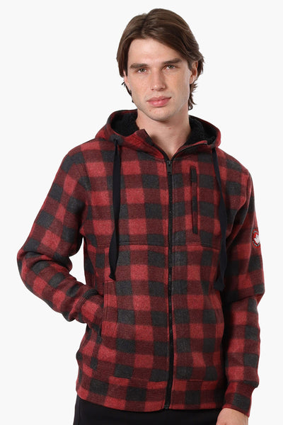 Canada Weather Gear Plaid Fleece Lined Lightweight Jacket - Red - Mens Lightweight Jackets - International Clothiers