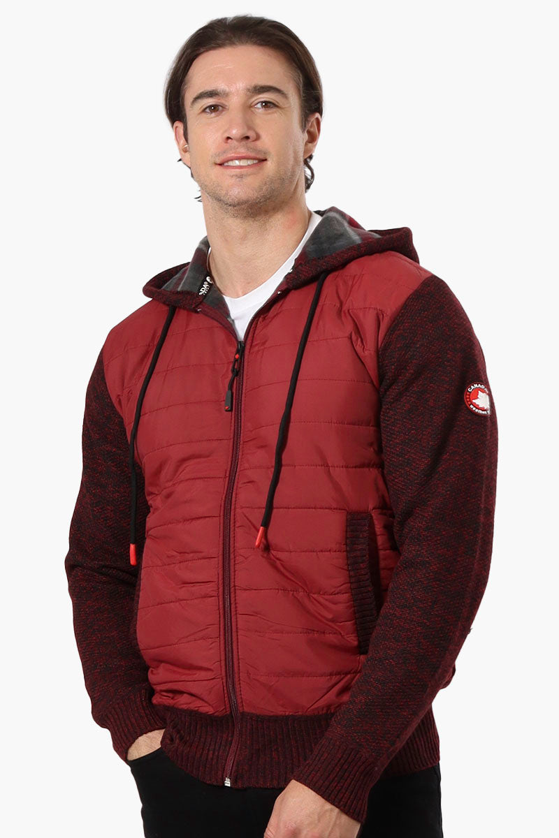 Canada Weather Gear Hooded Fleece Lined Lightweight Jacket - Red - Mens Lightweight Jackets - International Clothiers