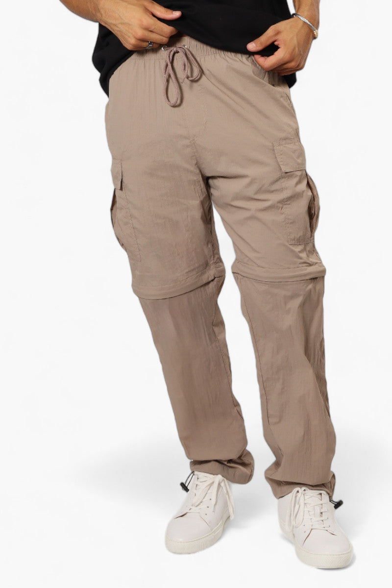 Fahrenheit Zip Off Cargo Parachute Pants - Beige - Mens Pants - International Clothiers