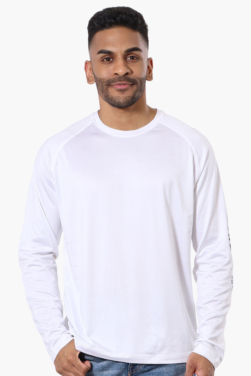 Canada Weather Gear Athletic Logo Sleeve Long Sleeve Top - White - Mens Long Sleeve Tops - International Clothiers