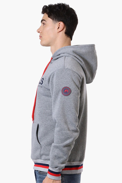 Essentials Super Triple Goose Striped Cuff Detail Hoodie - Grey - Mens Hoodies & Sweatshirts - International Clothiers