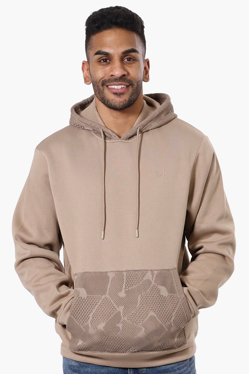 Saints Studio Crochet Detail Hoodie - Taupe - Mens Hoodies & Sweatshirts - International Clothiers