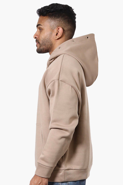 Saints Studio Rivet Detail Hoodie - Taupe - Mens Hoodies & Sweatshirts - International Clothiers