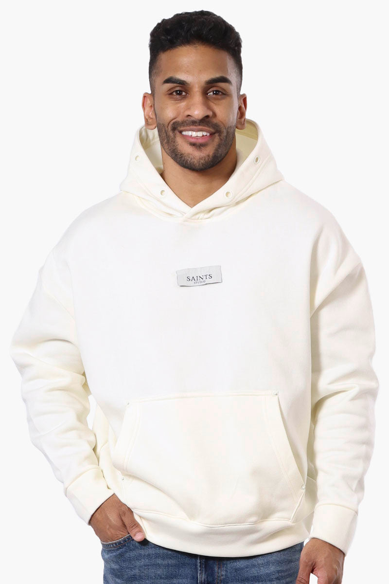 Saints Studio Rivet Detail Hoodie - Cream - Mens Hoodies & Sweatshirts - International Clothiers