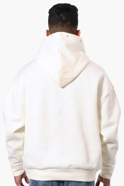 Saints Studio Rivet Detail Hoodie - Cream - Mens Hoodies & Sweatshirts - International Clothiers