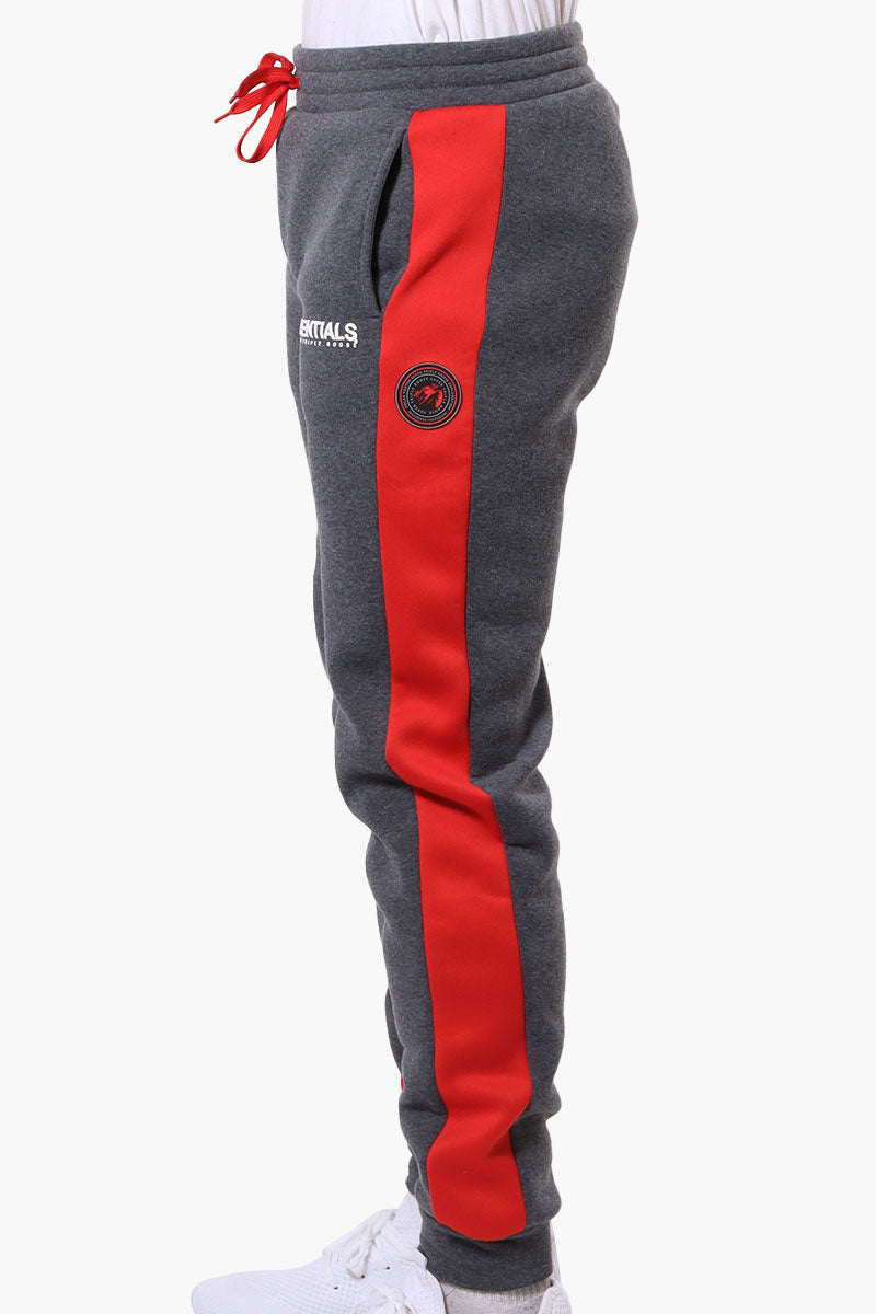 Essentials Super Triple Goose Side Stripe Tie Waist Joggers - Grey - Mens Joggers & Sweatpants - International Clothiers