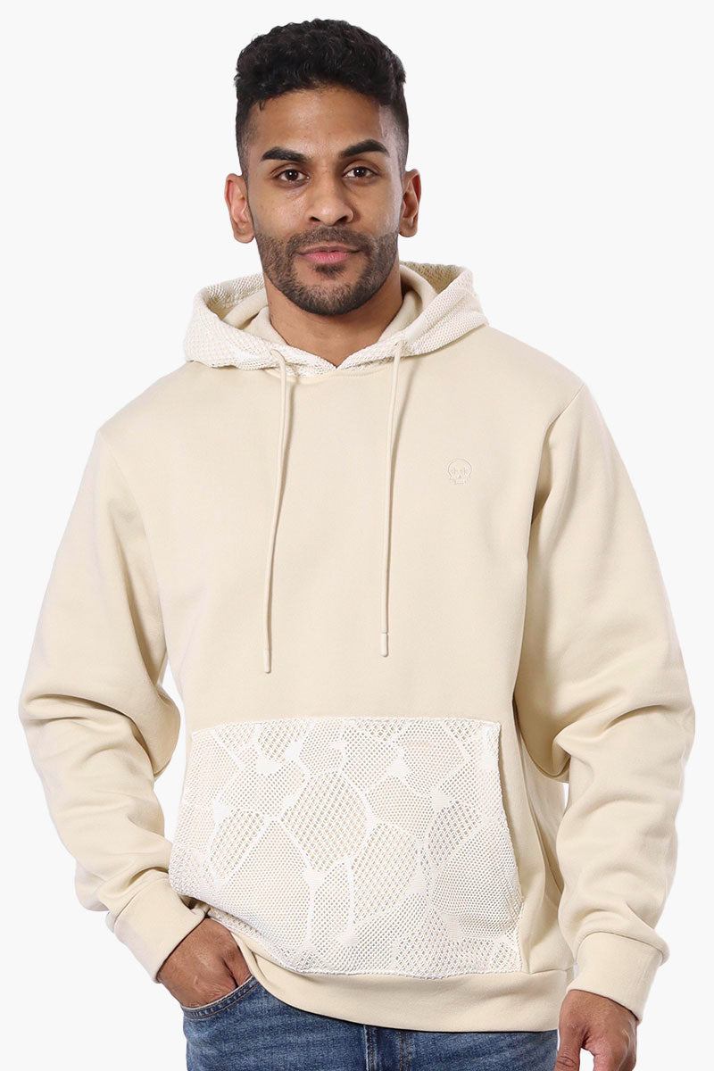 Saints Studio Crochet Detail Hoodie - Cream - Mens Hoodies & Sweatshirts - International Clothiers