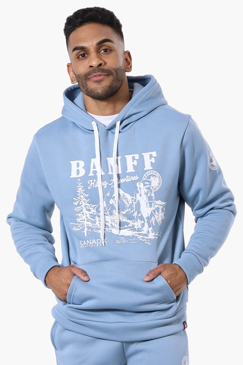 Canada Weather Gear Banff Print Hoodie - Blue - Mens Hoodies & Sweatshirts - International Clothiers