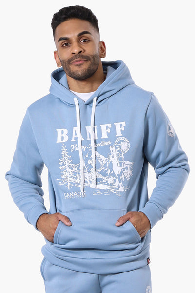 Canada Weather Gear Banff Print Hoodie - Blue - Mens Hoodies & Sweatshirts - International Clothiers