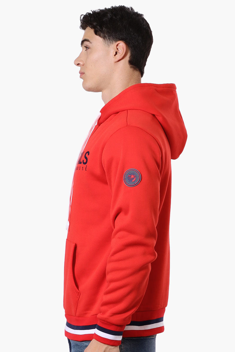 Essentials Super Triple Goose Striped Cuff Detail Hoodie - Red - Mens Hoodies & Sweatshirts - International Clothiers