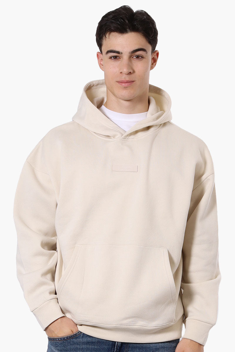 Essentials By Drill Box Logo Fleece Hoodie - Cream - Mens Hoodies & Sweatshirts - International Clothiers