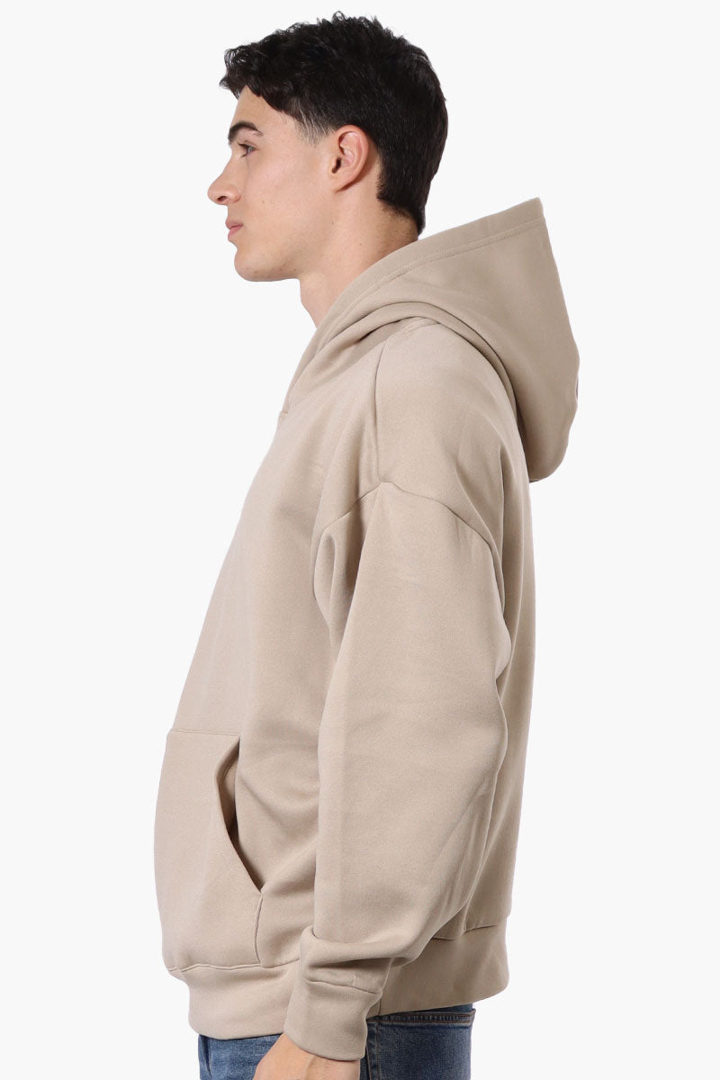 Essentials By Drill Box Logo Fleece Hoodie - Taupe - Mens Hoodies & Sweatshirts - International Clothiers