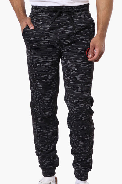 Canada Weather Gear Patterned Tie Waist Joggers - Black - Mens Joggers & Sweatpants - International Clothiers