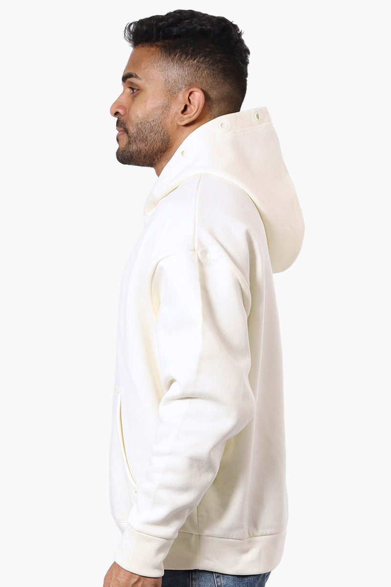 Saints Studio Rivet Detail Hoodie - Cream - Mens Hoodies & Sweatshirts - International Clothiers