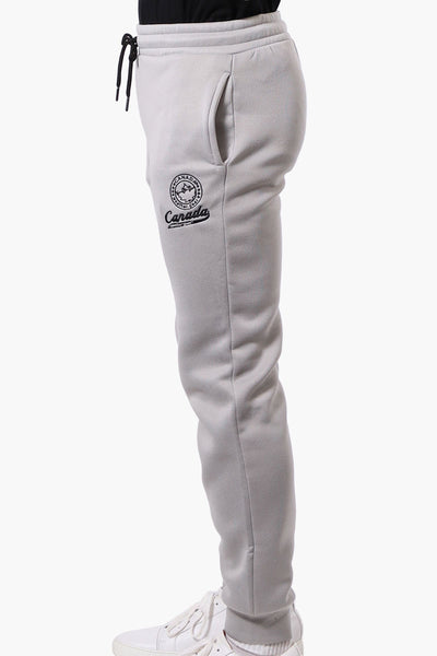 Canada Weather Gear Tie Waist Embroidered Joggers - Grey - Mens Joggers & Sweatpants - International Clothiers