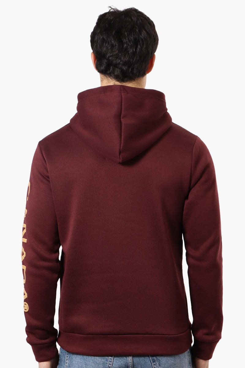 Canada Work Gear Sleeve Print Hoodie - Burgundy - Mens Hoodies & Sweatshirts - International Clothiers