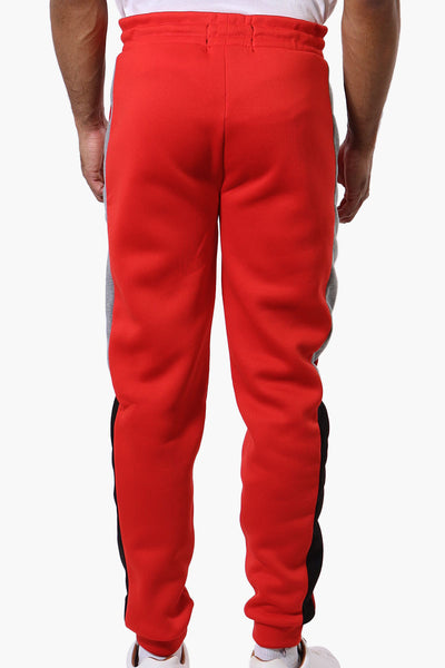 Canada Weather Gear Side Stripe Colour Block Joggers - Red - Mens Joggers & Sweatpants - International Clothiers