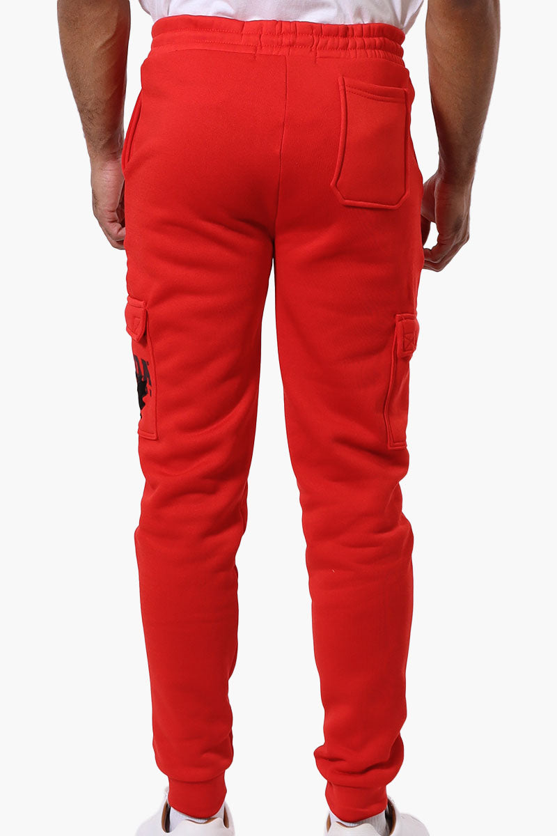 Canada Weather Gear Tie Waist Cargo Joggers - Red - Mens Joggers & Sweatpants - International Clothiers