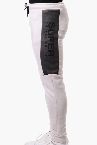 Super Triple Goose Mesh Insert Joggers - Stone - Mens Joggers & Sweatpants - International Clothiers