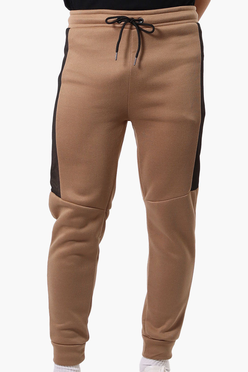 Super Triple Goose Mesh Insert Joggers - Brown - Mens Joggers & Sweatpants - International Clothiers