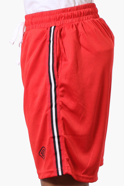 Mecca Side Stripe Mesh Shorts - Red - Mens Shorts & Capris - International Clothiers