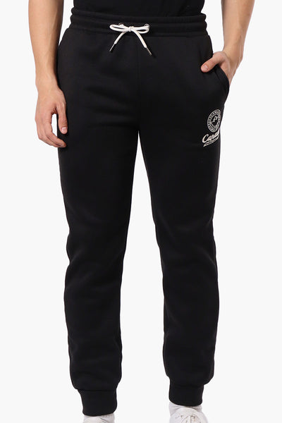 Canada Weather Gear Tie Waist Embroidered Joggers - Black - Mens Joggers & Sweatpants - International Clothiers