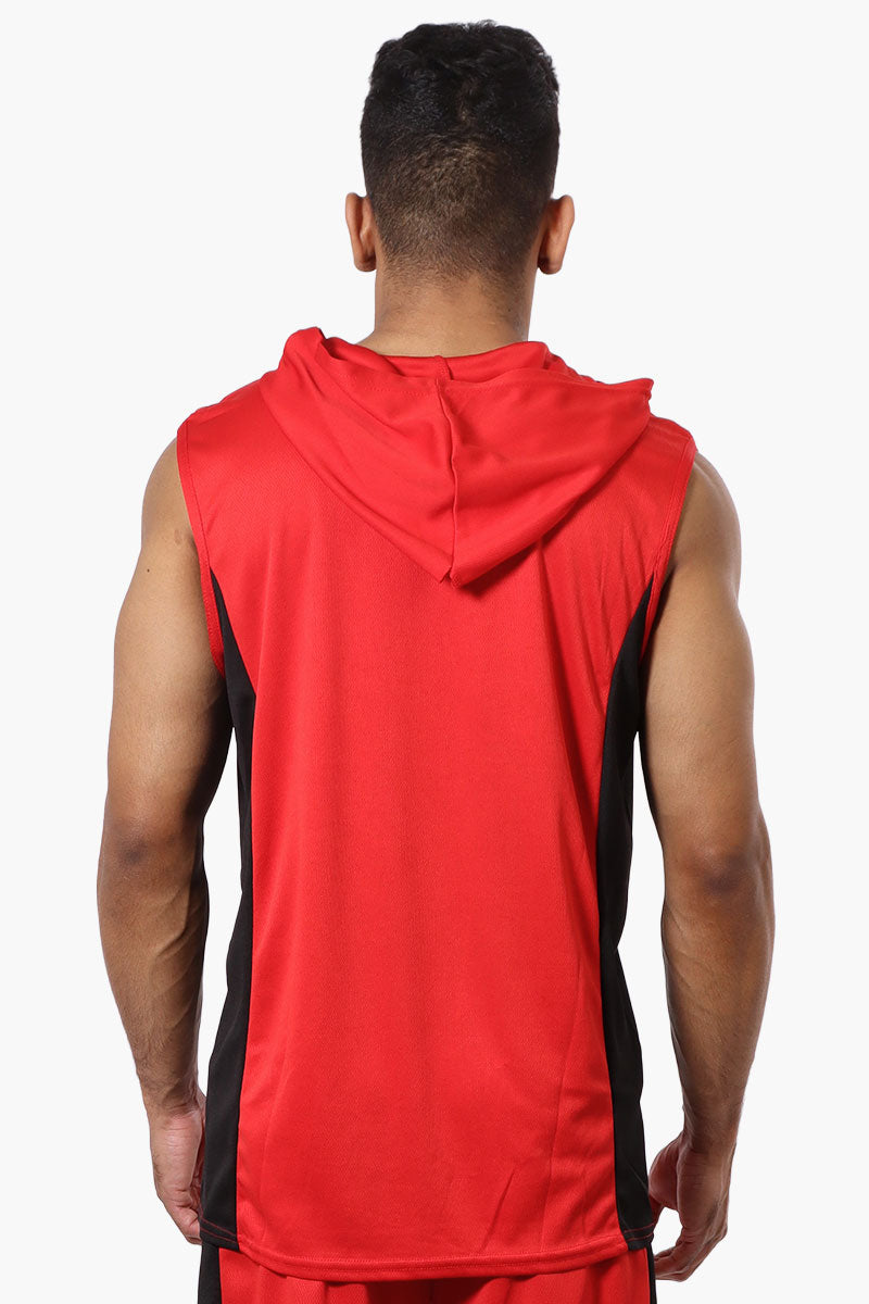 Canada Weather Gear Hooded Muscle Tee - Red - Mens Tees & Tank Tops - International Clothiers