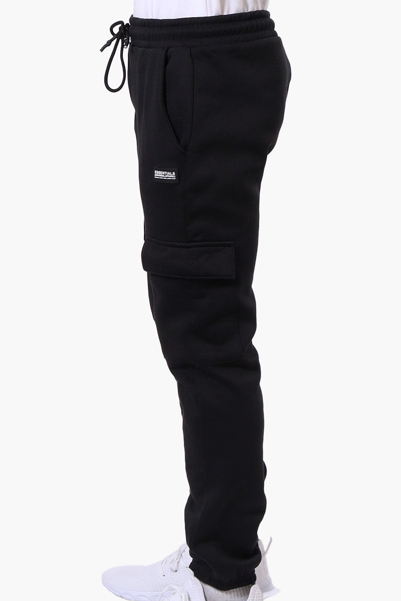 Essentials By Drill Tie Waist Cargo Joggers - Black - Mens Joggers & Sweatpants - International Clothiers