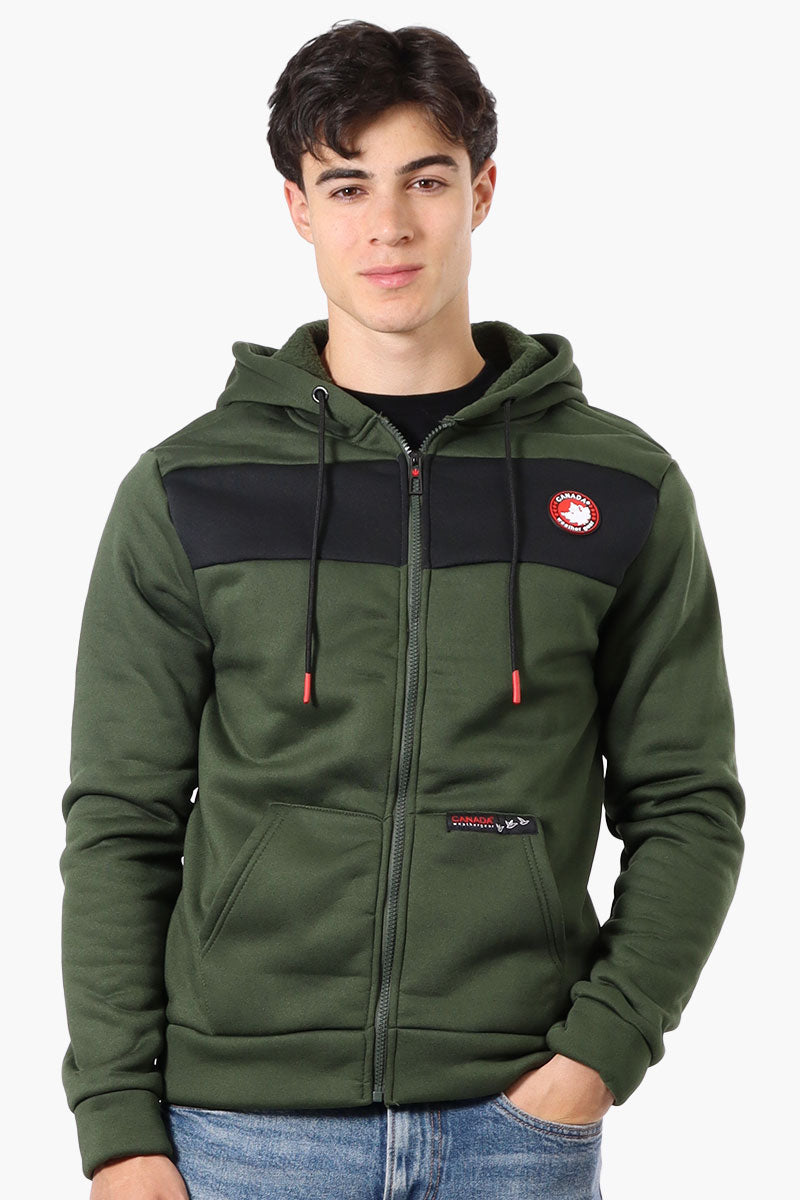 Canada Weather Gear Fleece Lined Zip Up Hoodie - Olive - Mens Hoodies & Sweatshirts - International Clothiers