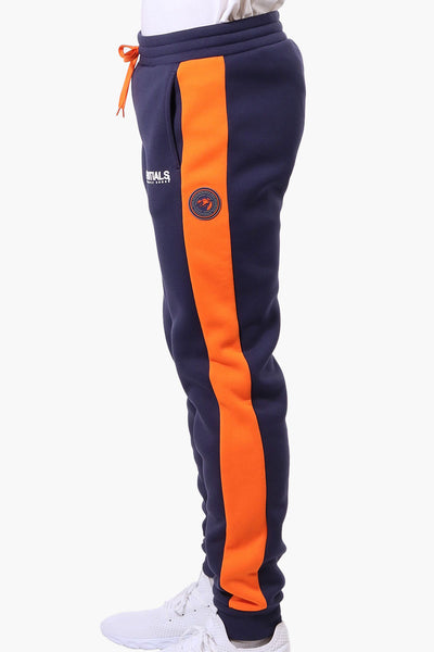 Essentials Super Triple Goose Side Stripe Tie Waist Joggers - Navy - Mens Joggers & Sweatpants - International Clothiers