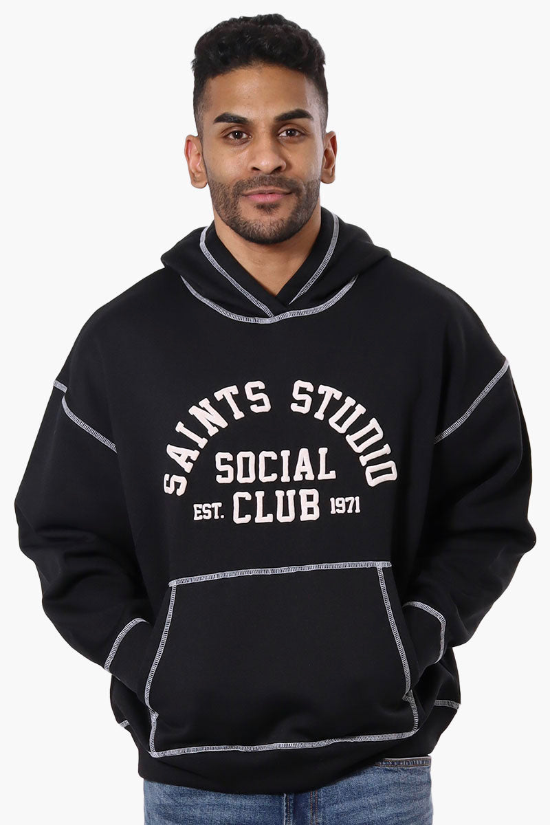 Saints Studio Social Club Print Hoodie - Black - Mens Hoodies & Sweatshirts - International Clothiers