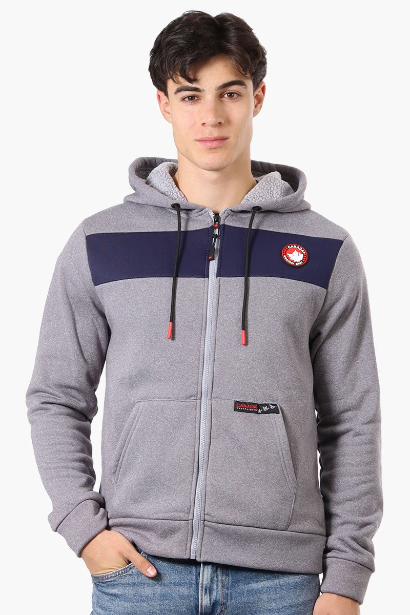 Canada Weather Gear Fleece Lined Zip Up Hoodie - Grey - Mens Hoodies & Sweatshirts - International Clothiers