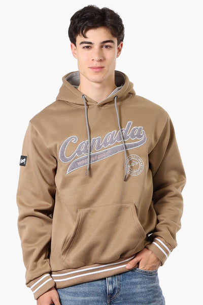 Canada Weather Gear Striped Cuff Hoodie - Beige - Mens Hoodies & Sweatshirts - International Clothiers