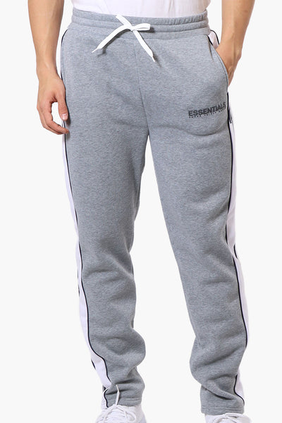 Essentials Super Triple Goose Side Stripe Tie Waist Sweatpants - Grey - Mens Joggers & Sweatpants - International Clothiers