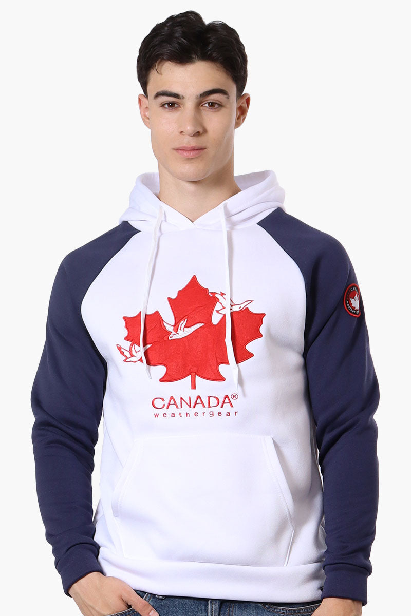 Canada Weather Gear Colour Block Chest Logo Hoodie - White - Mens Hoodies & Sweatshirts - International Clothiers