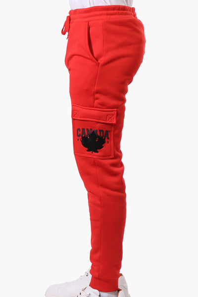 Canada Weather Gear Tie Waist Cargo Joggers - Red - Mens Joggers & Sweatpants - International Clothiers