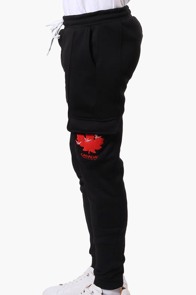 Canada Weather Gear Tie Waist Cargo Joggers - Black - Mens Joggers & Sweatpants - International Clothiers