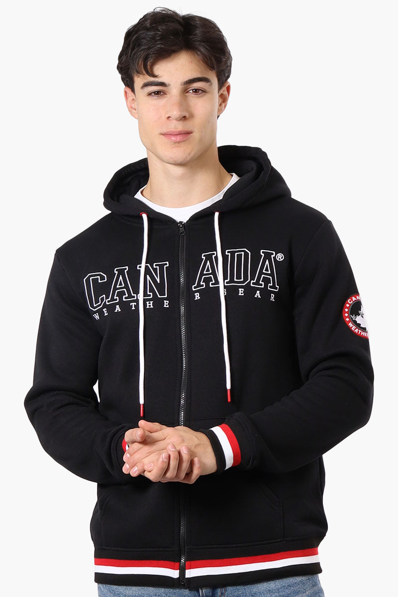 Canada Weather Gear Chest Logo Zip Up Hoodie - Black - Mens Hoodies & Sweatshirts - International Clothiers