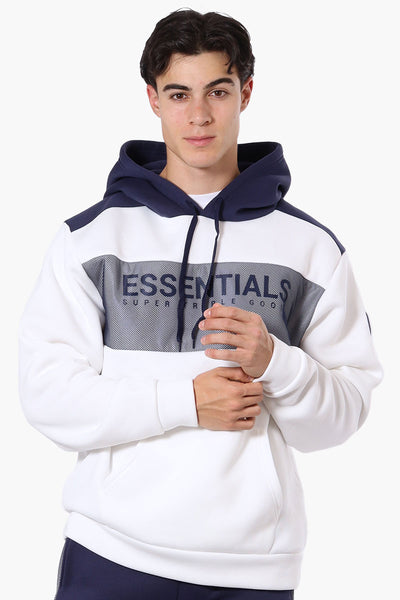 Essentials Super Triple Goose Mesh Insert Hoodie - White - Mens Hoodies & Sweatshirts - International Clothiers