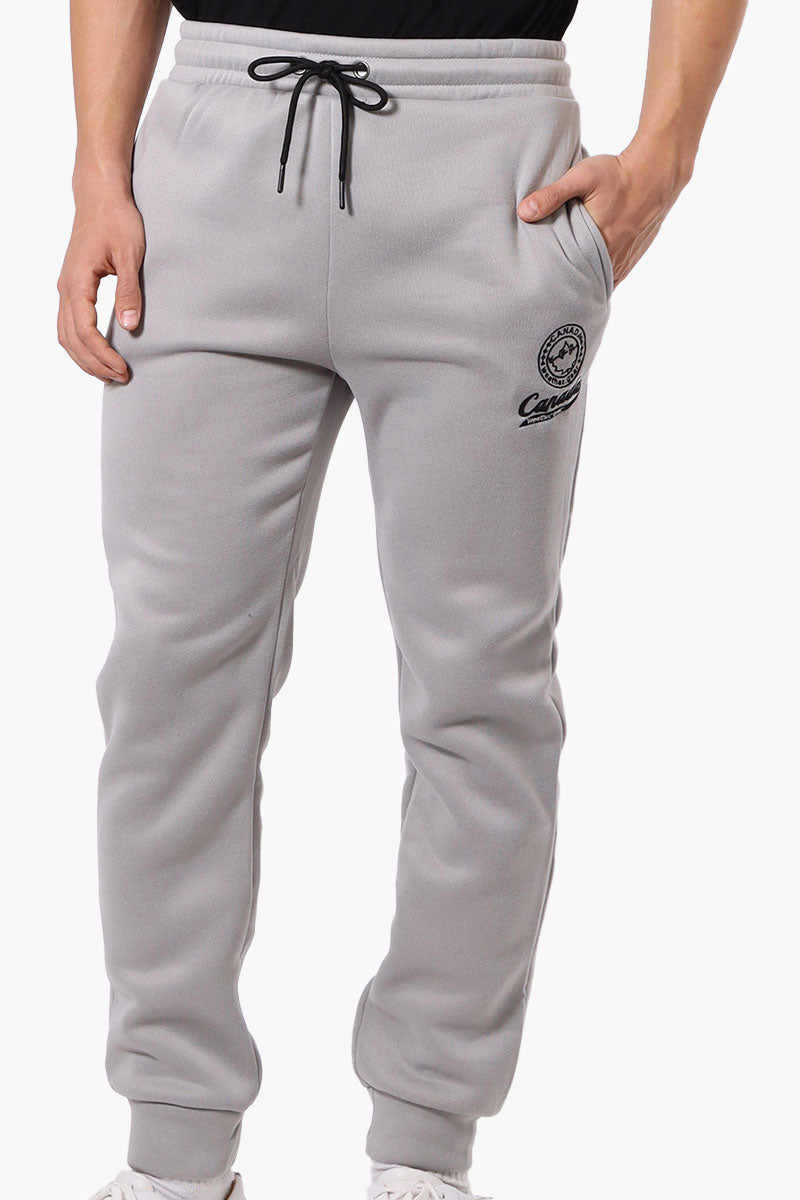 Canada Weather Gear Tie Waist Embroidered Joggers - Grey - Mens Joggers & Sweatpants - International Clothiers