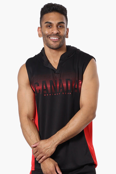 Canada Weather Gear Hooded Muscle Tee - Black - Mens Tees & Tank Tops - International Clothiers