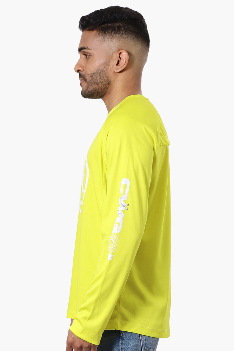 Canada Weather Gear Athletic Chest Logo Long Sleeve Top - Yellow - Mens Long Sleeve Tops - International Clothiers