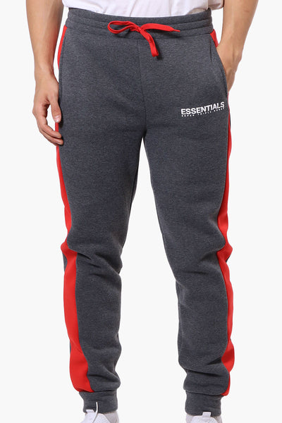 Essentials Super Triple Goose Side Stripe Tie Waist Joggers - Grey - Mens Joggers & Sweatpants - International Clothiers