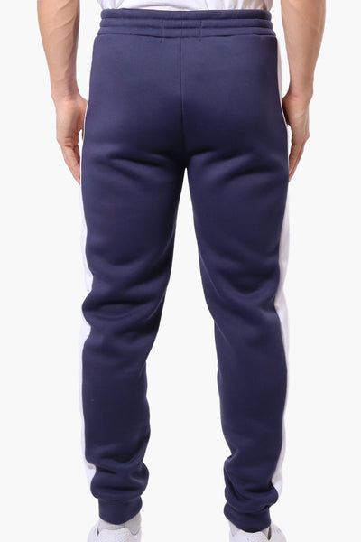 Essentials Super Triple Goose Side Stripe Tie Waist Joggers - Navy - Mens Joggers & Sweatpants - International Clothiers