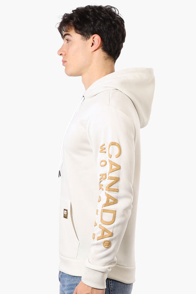 Canada Work Gear Sleeve Print Hoodie - Cream - Mens Hoodies & Sweatshirts - International Clothiers